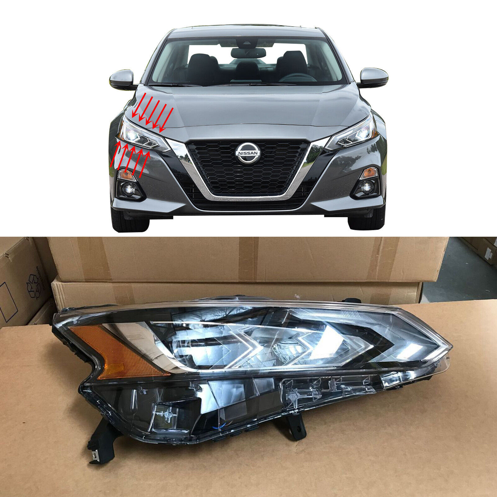Headlight Replacement for 2019 2020 2021 2022 Nissan Altima Right Full LED