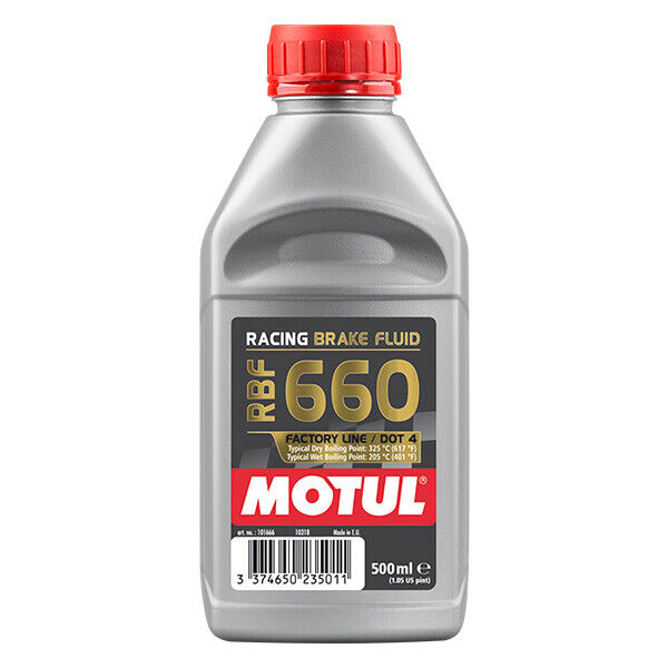 Motul RBF 660 Factory Line Fully Synthetic DOT 4 Racing Brake Fluid 500mL 101667