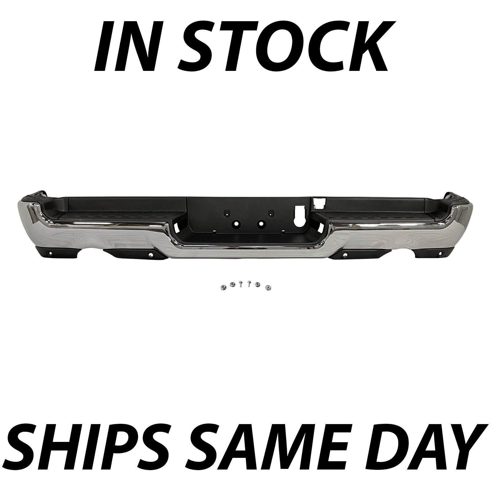 NEW Chrome Rear Step Bumper Assembly for 2019-2024 RAM 1500 w/ Adv. Park Assist