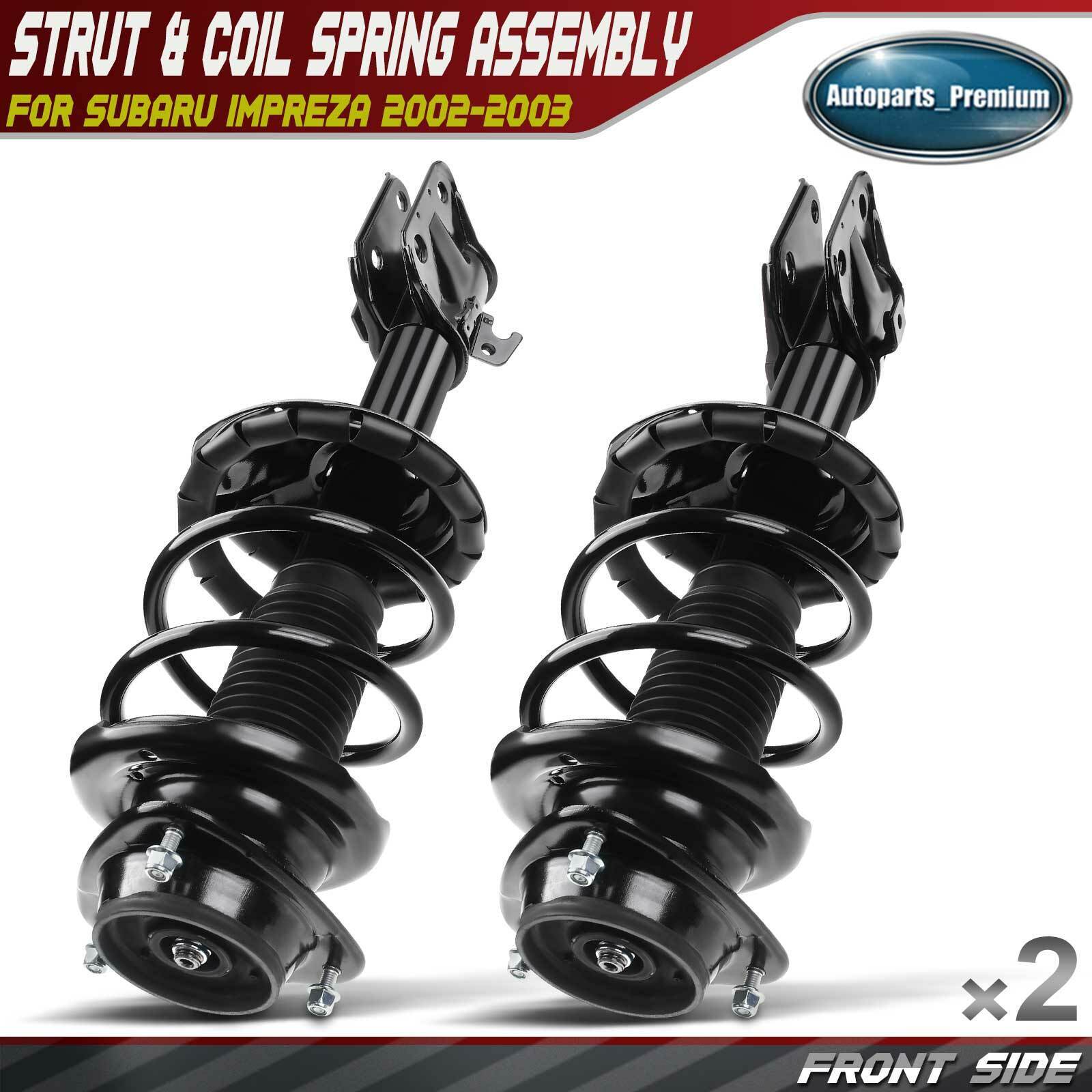 2x Front Complete Strut & Coil Spring Assembly for Subaru Impreza RS WRX 02-03