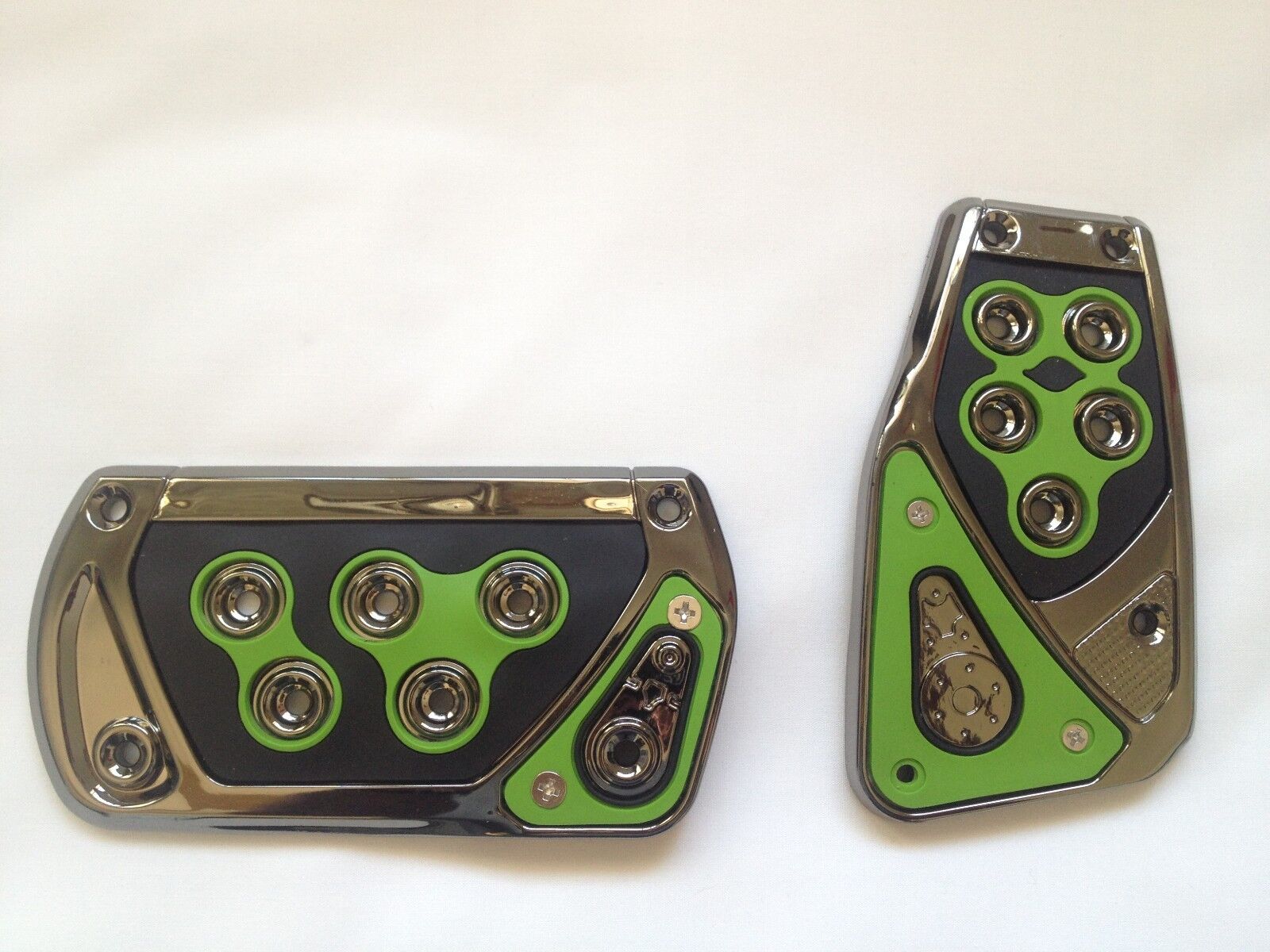 Voltage Green 2 pc Foot Pedals Pads Covers Automatic Transmission A/T 