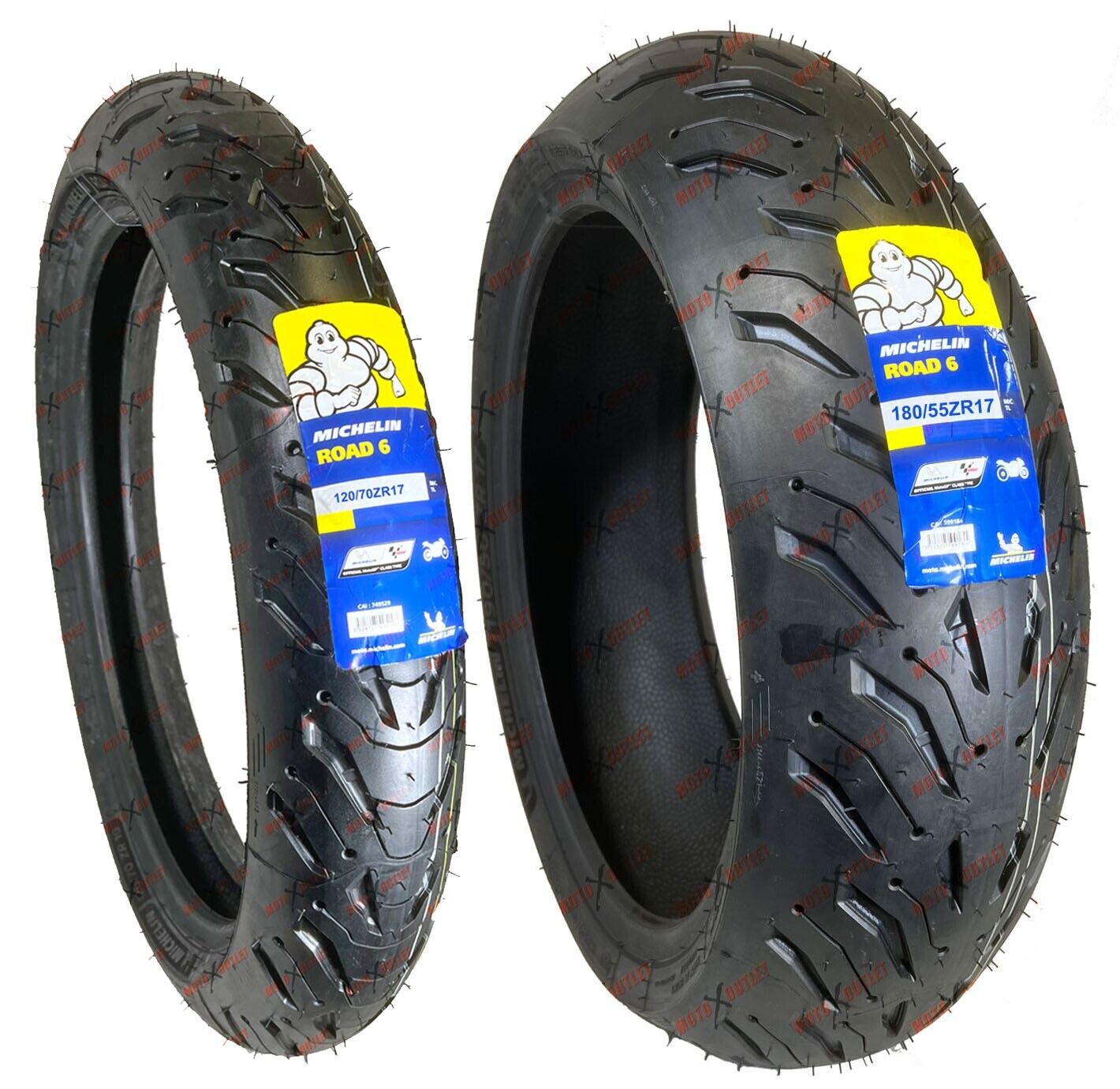 Michelin Road 6 180/55ZR17 120/70ZR17 Front Rear Motorcycle Tires 26276 89542