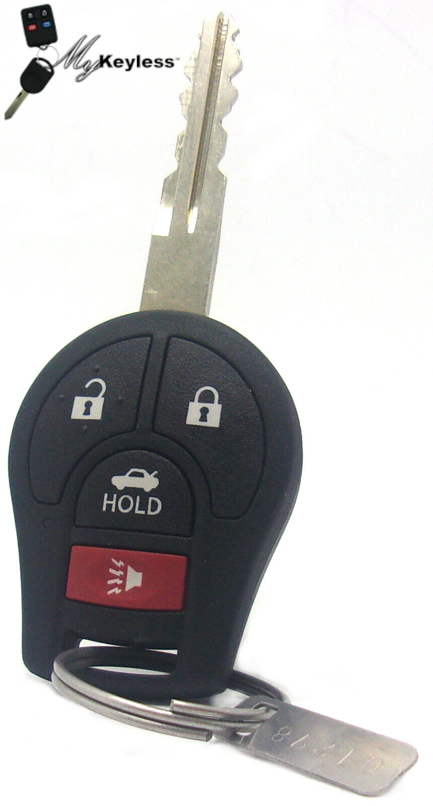OEM Nissan Keyless Entry 4 Button Remote Key Combo Transmitter Used- CWTWB1U751