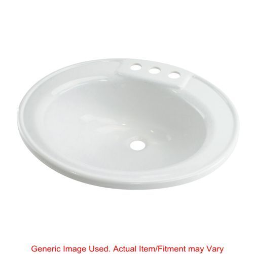 Lippert 209635 White Better Bath RV Oval Lavatory Sink - 19-3/4\