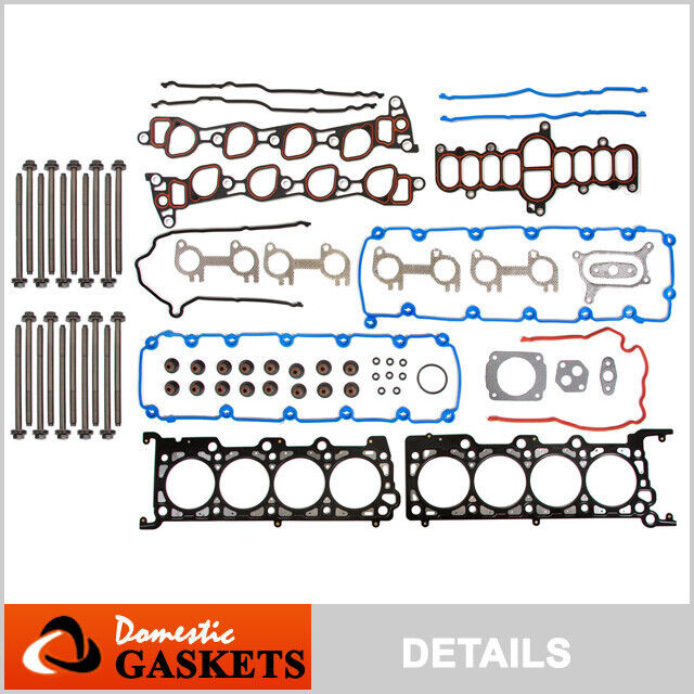 Fits 97-99 Ford E150 F150 F250 Expedition 4.6 SOHC Head Gasket Set Bolts Windsor