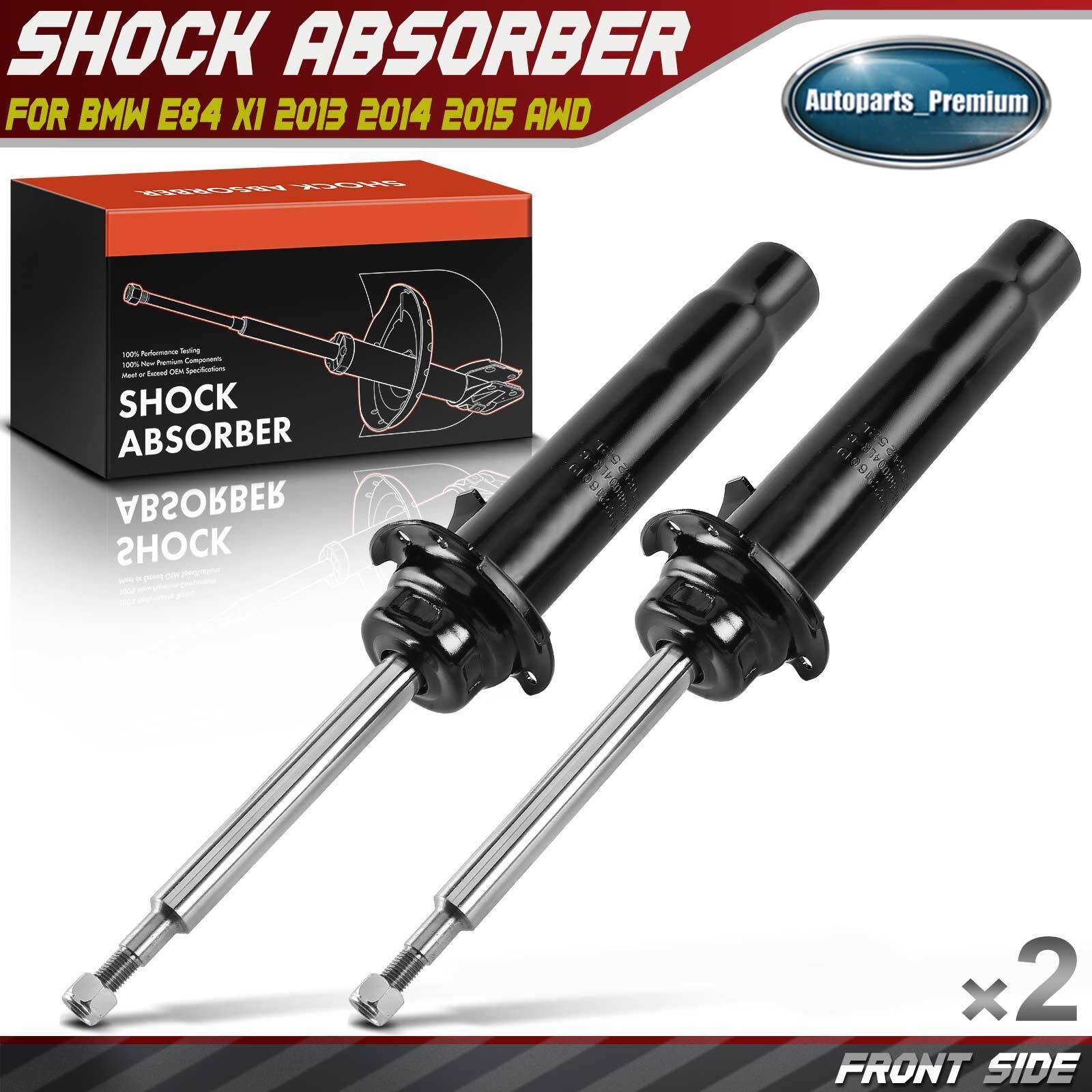 2xFront Left LH & Right RH Side Shock Absorber for BMW E84 X1 2013 2014 2015 AWD