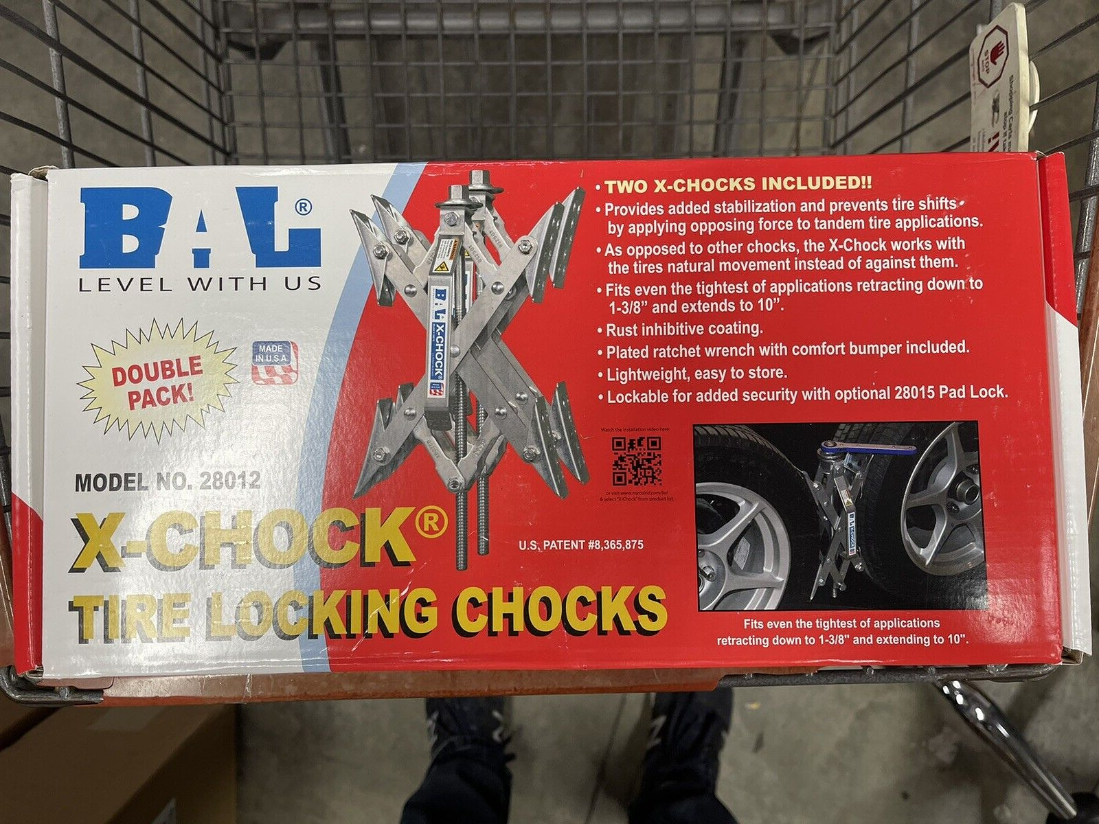 BAL 28012 X-Chock Tire Locking Chock 2 Pack Scissor Type Wheel Chock