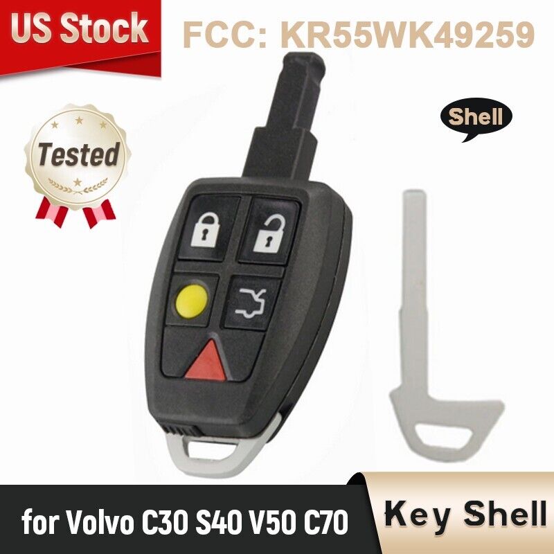 for Volvo C30 S40 V50 C70 - 2004 - 2013 Remote Key Shell Case Fob KR55WK49259