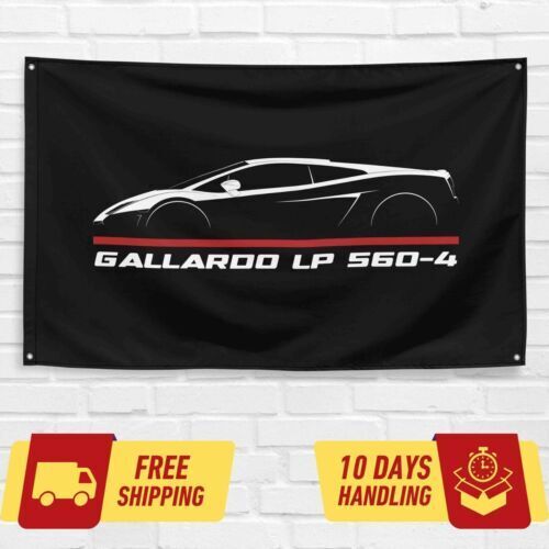 For Lamborghini Gallardo LP 560-4 2008-2012 Enthusiast 3x5 ft Flag Banner Gift