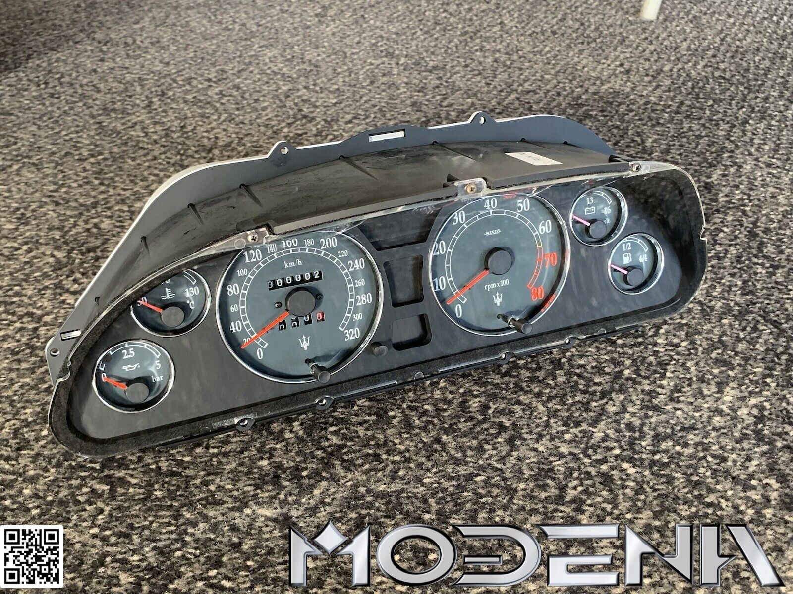 Cockpitinstrument Speedometer Tachometer Odometer Km/H Maserati 3200 Gt