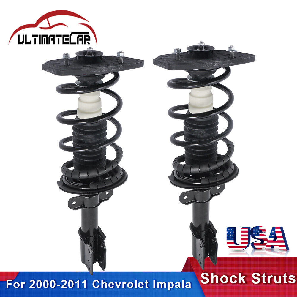 Set 2 Rear Complete Shock Struts w/ Coil Springs For 2000-2011 Chevrolet Impala