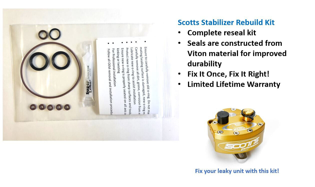 For Scotts Steering Stabilizer Damper Rebuild Repair Kit - Upgraded
