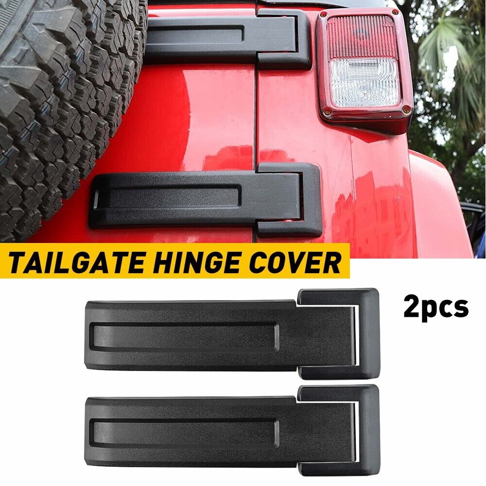 2x Upper Lower Tail gate Hinge Cover For Jeep Wrangler JK & Unlimited 2007-2017