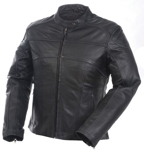 Mossi Women\'s Adventure Leather Jacket 8 Black 20-218-8