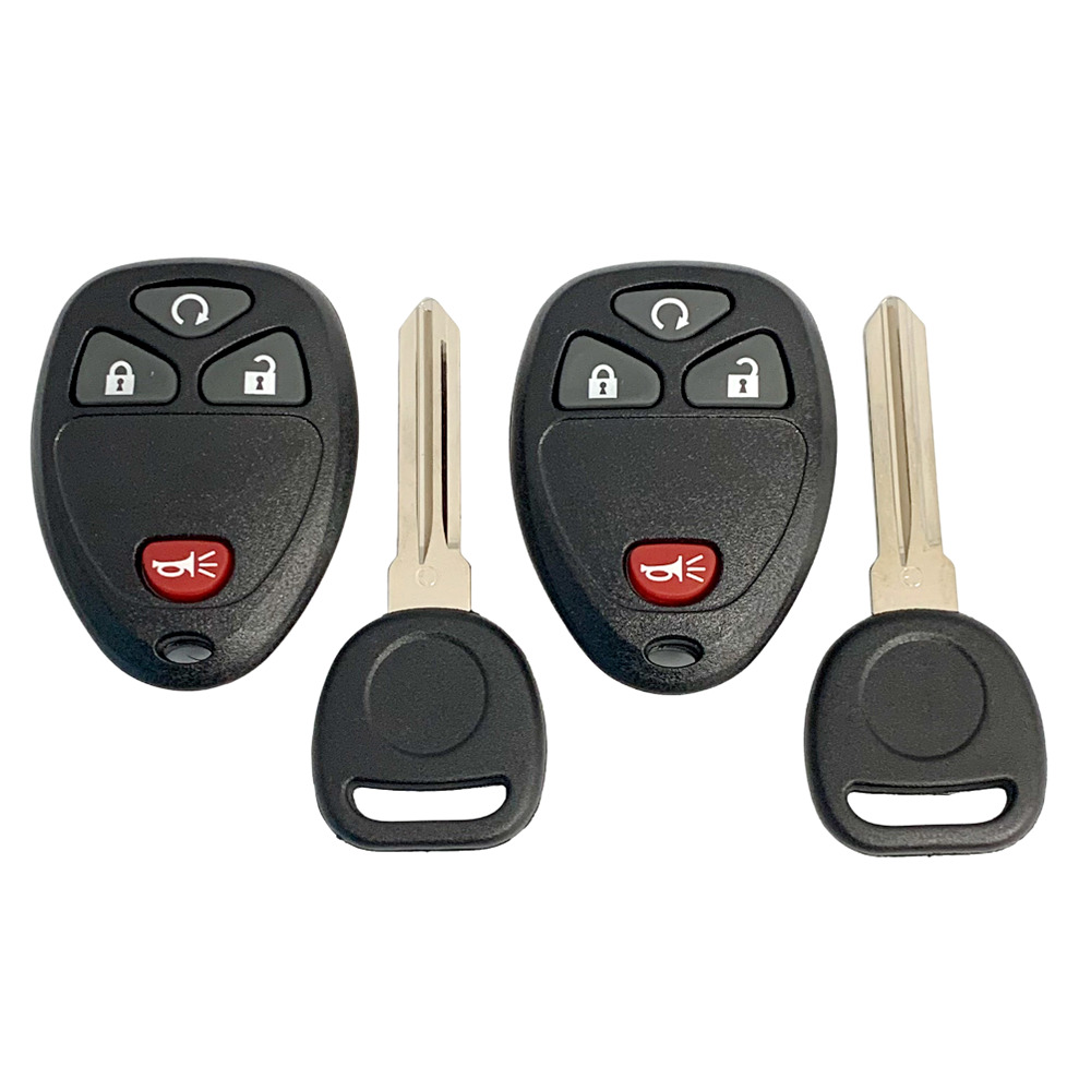 2 OEM Electronics Keyless Remote Fobs + Chip Keys RS 4 Button OUC60221 15913421