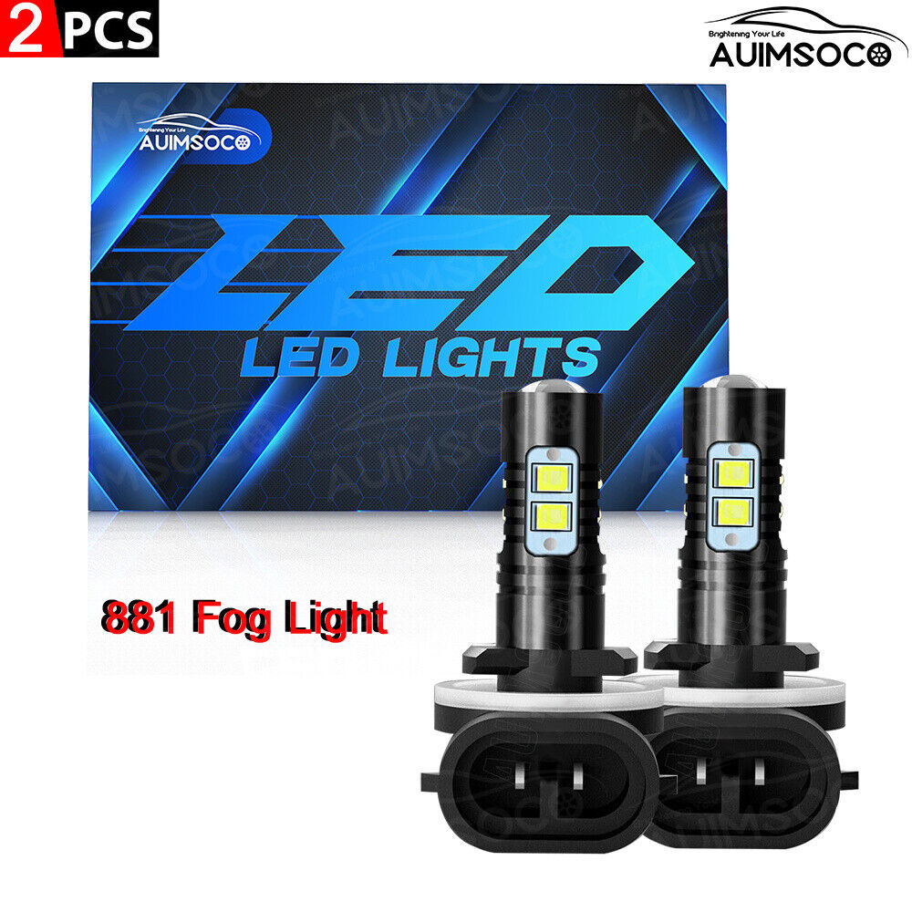 2pcs LED Fog Light Bulbs  881 889 888 Cool White 15W 6000K Conversion Kits