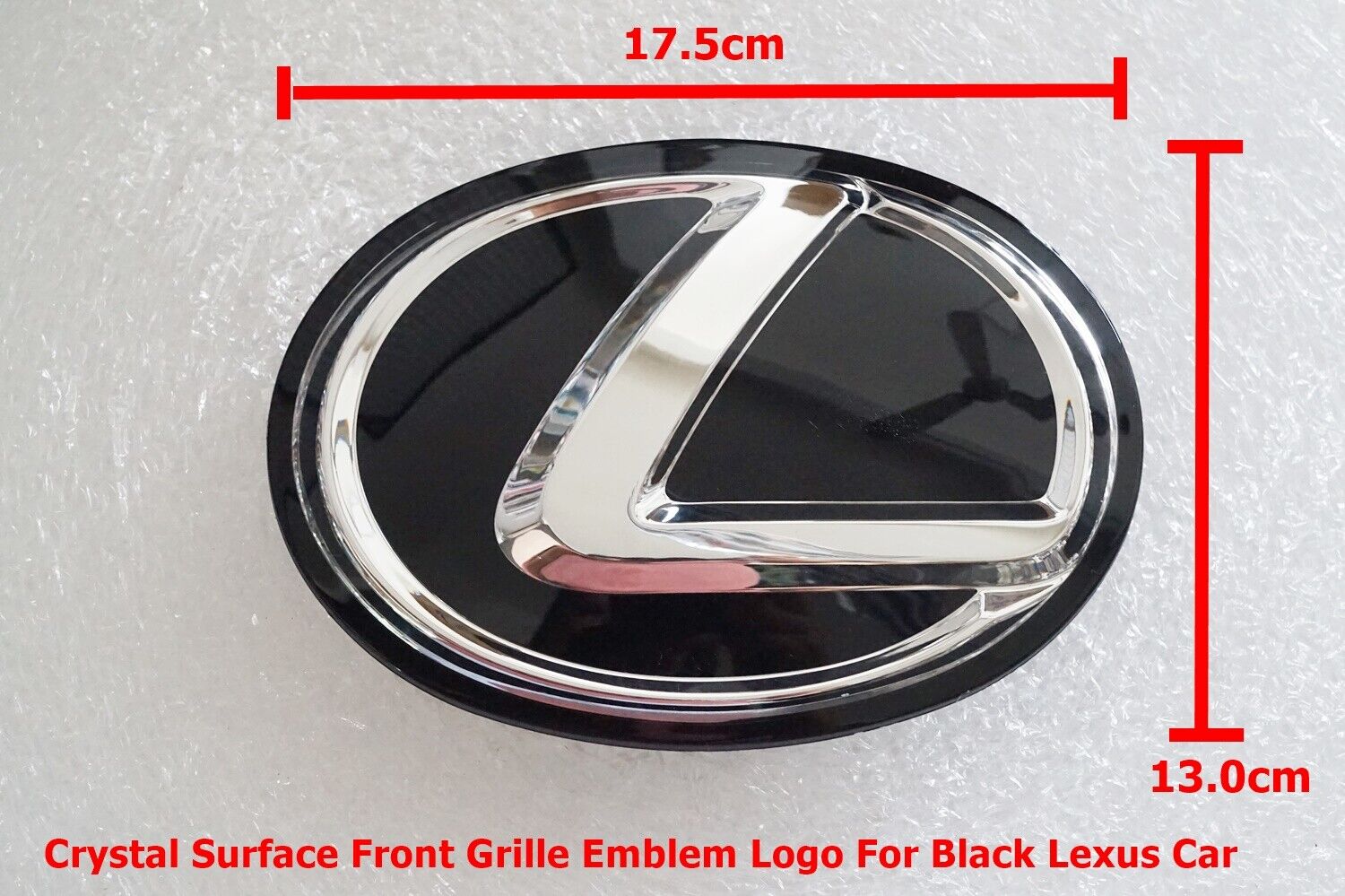 1Pc Size 175mm Crystal Surface Front Grille Emblem Logo For Black 