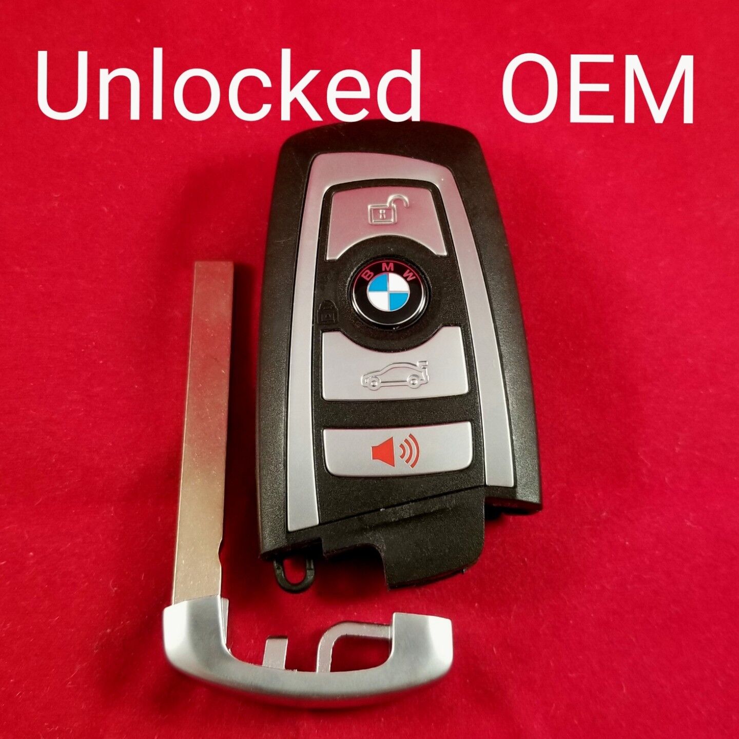 YGOHUF5662 - Unlocked OEM BMW Smart Key 4B Trunk 9266846-02 (Silver)