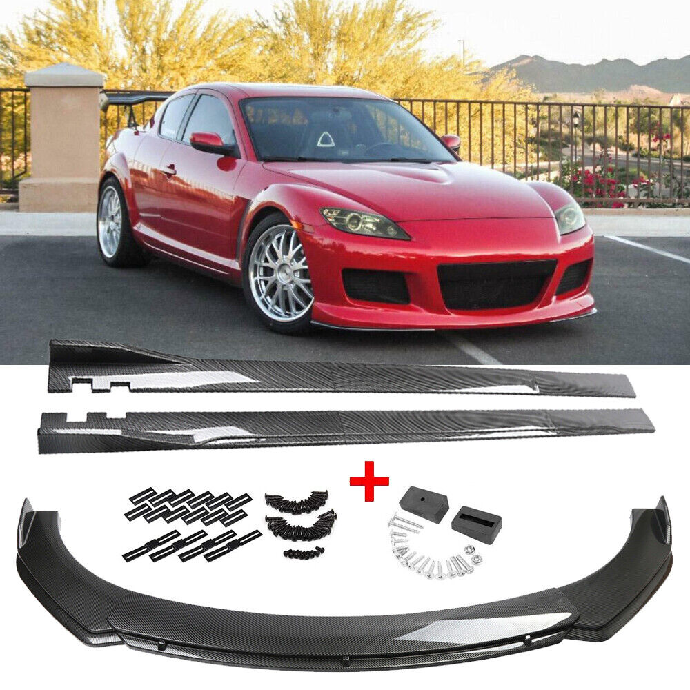 For Mazda RX8 Carbon Fiber Front Bumper Lip Spoiler Body Kit &87\