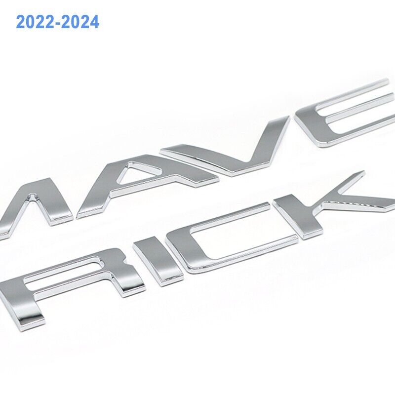 Chrome Silver Tailgate Insert Letter Emblem For Maverick 2022-2024 Rear Badge